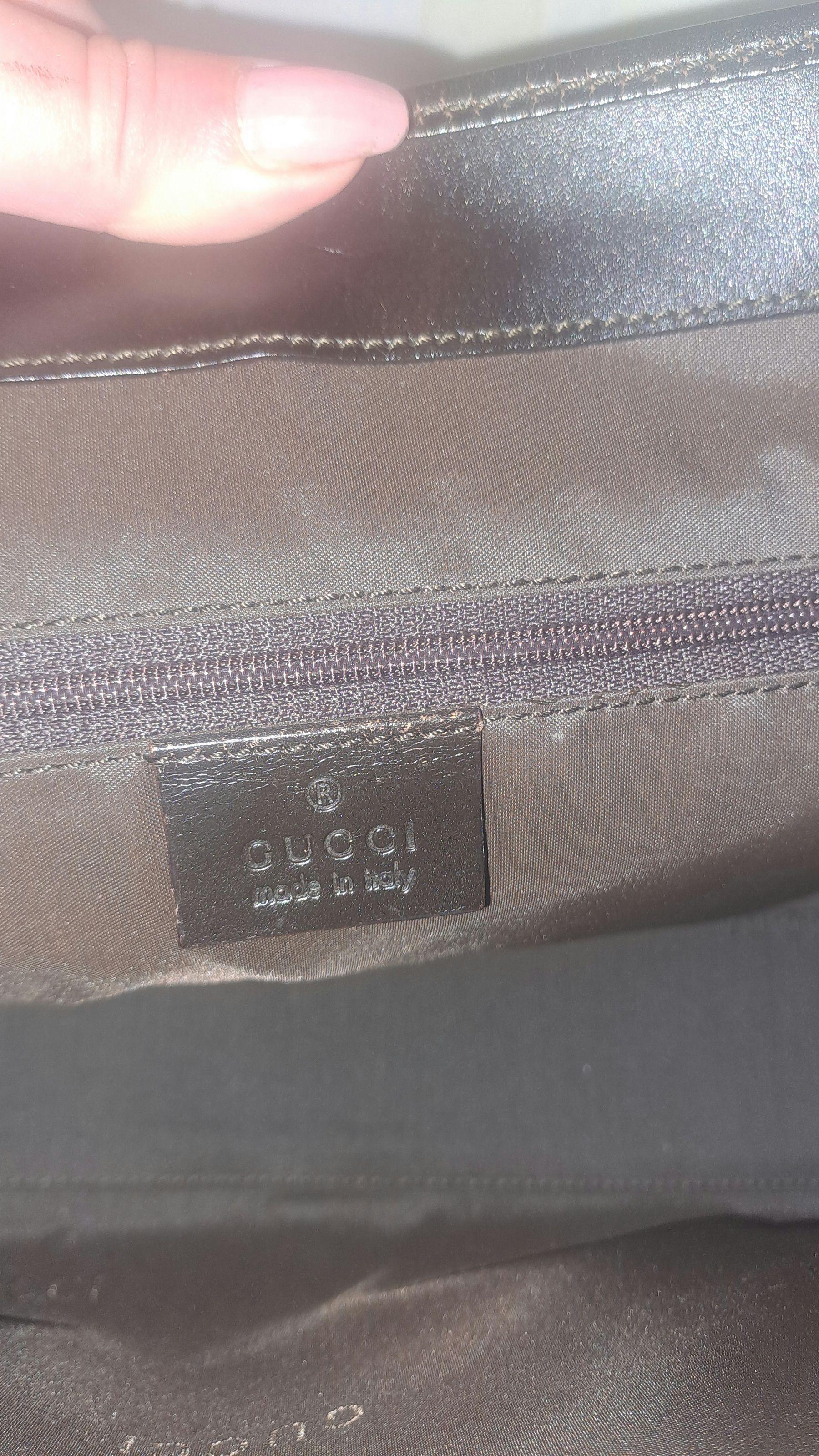 Gucci Vintage Brown Monogram Jackie Shoulder Bag