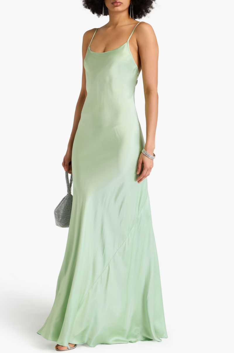 Victoria Beckham Satin Maxi Slip Dress