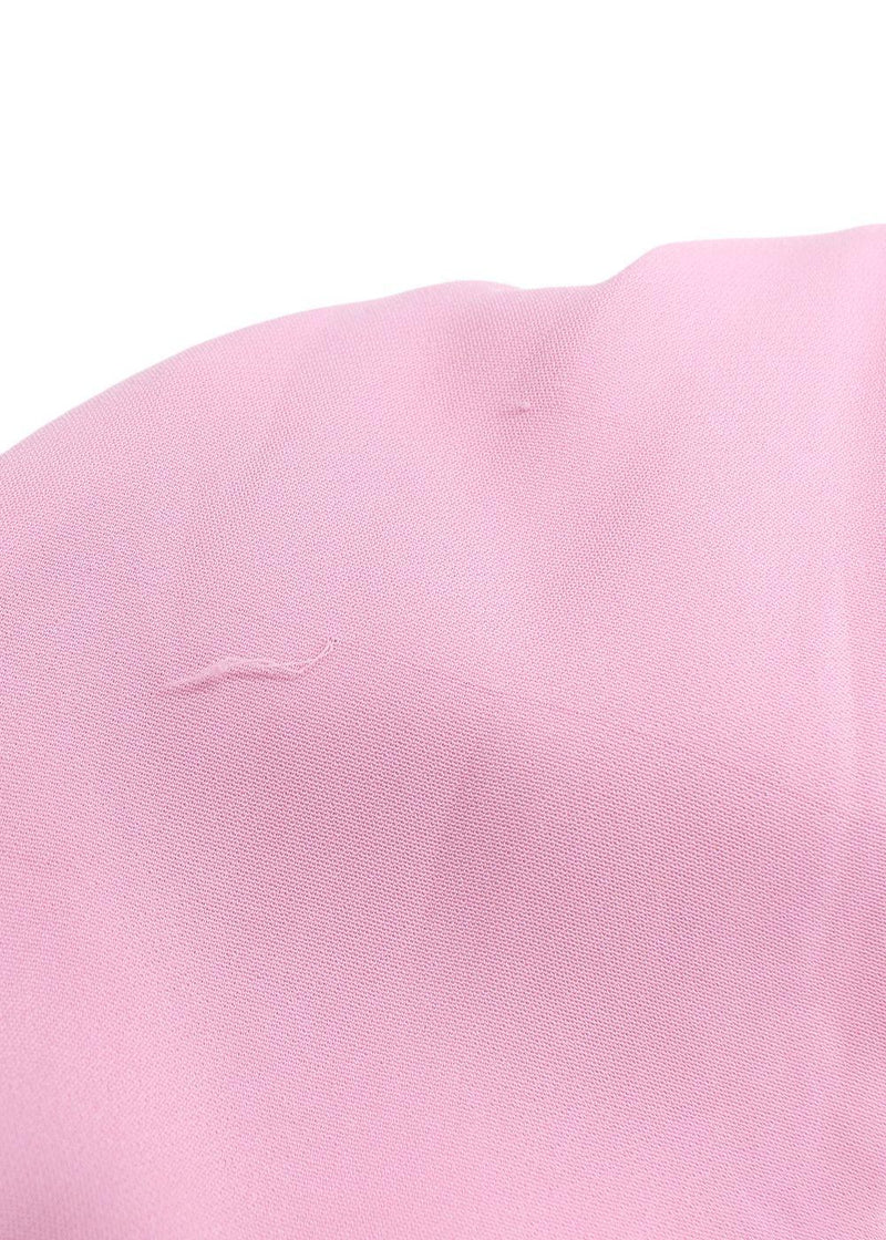The Attico “Becky” Cutout Woven Mini Dress in Bubblegum Pink