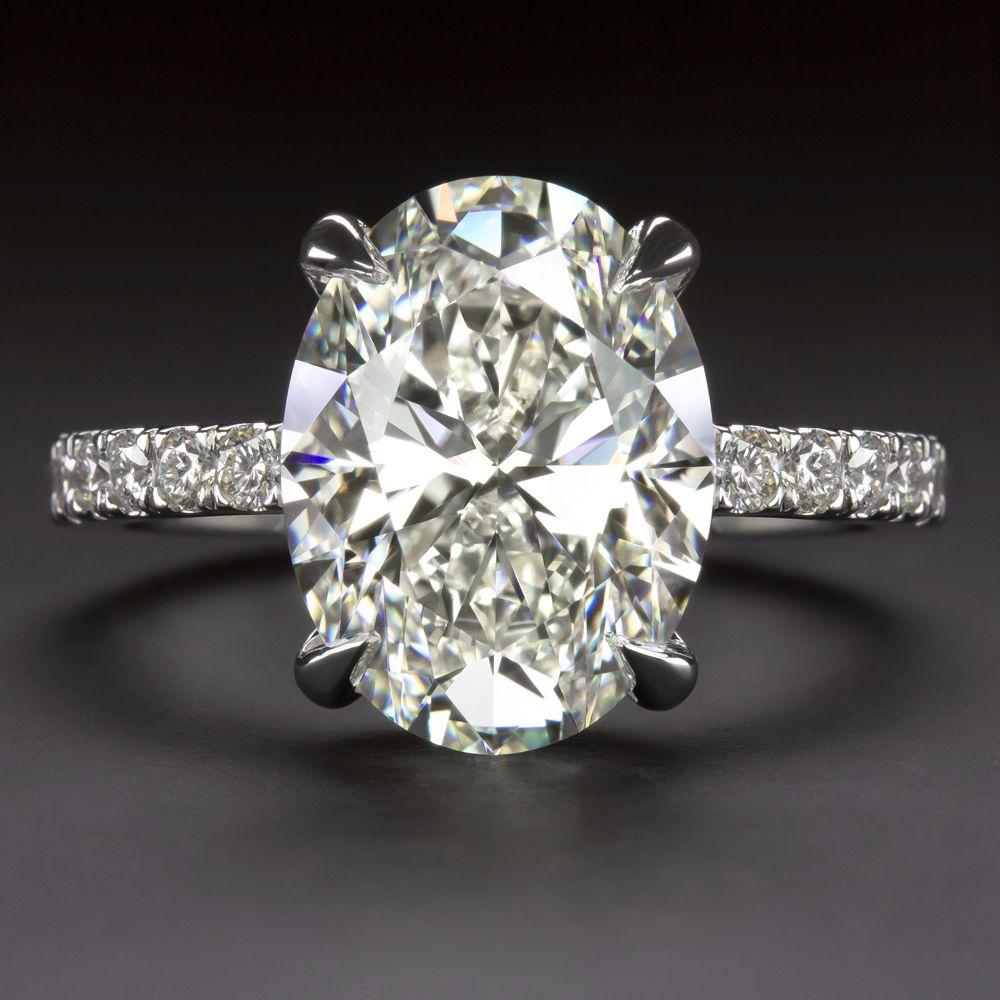 Verde 5ct IGI Certified Oval Cut Lab-grown Diamond VS2 Ring