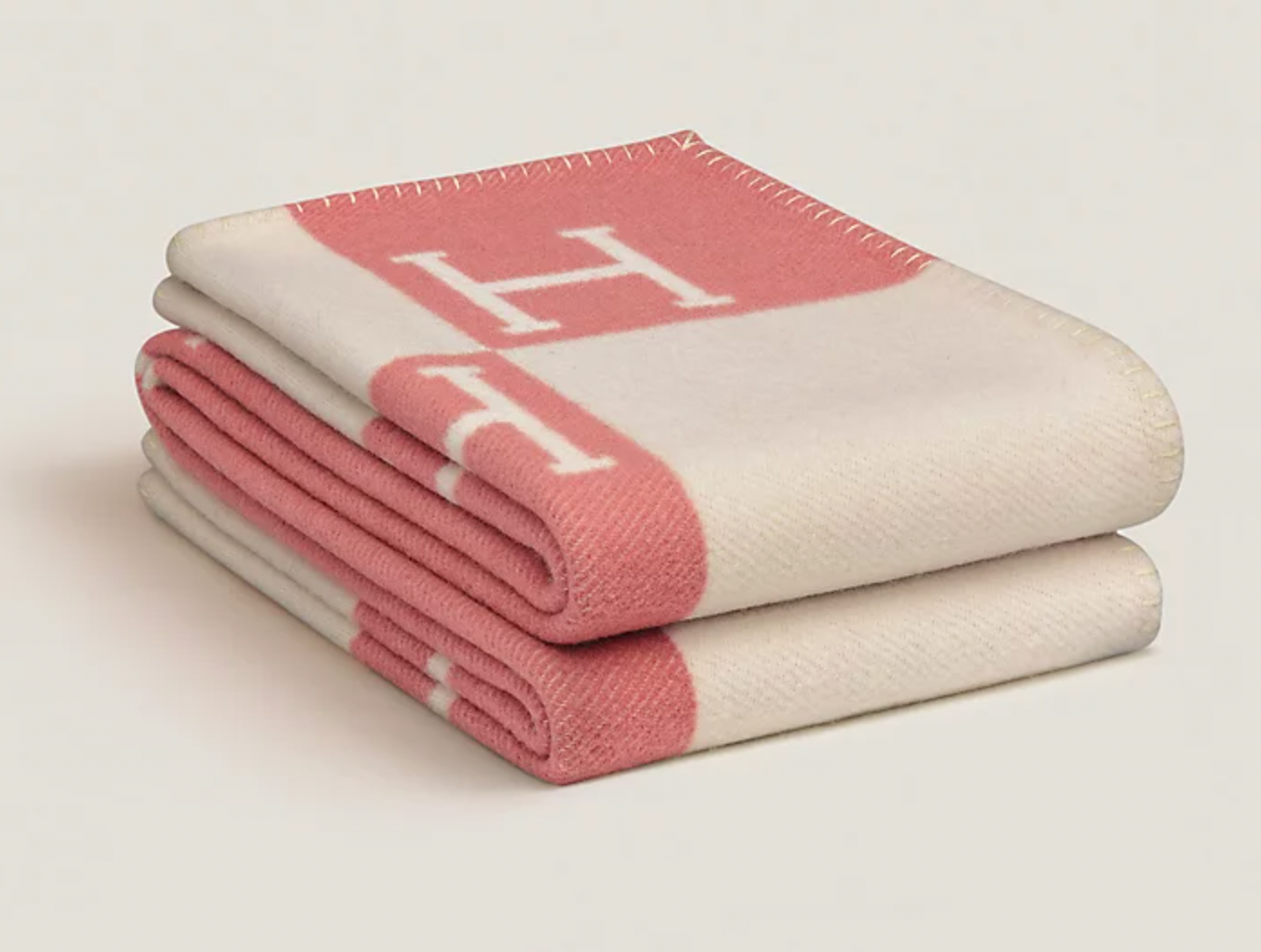 Hermes Pink and Cream Avalon Baby Blanket