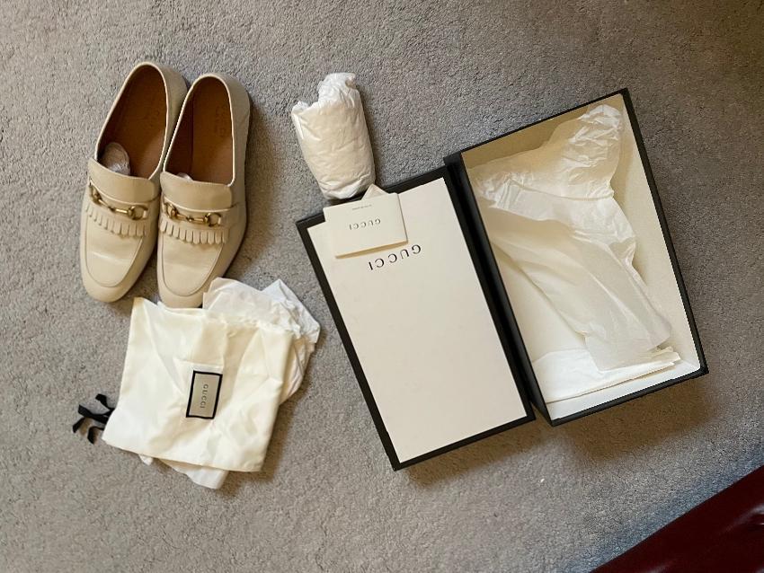 Gucci Ivory Fringed Mens Quentin Loafers