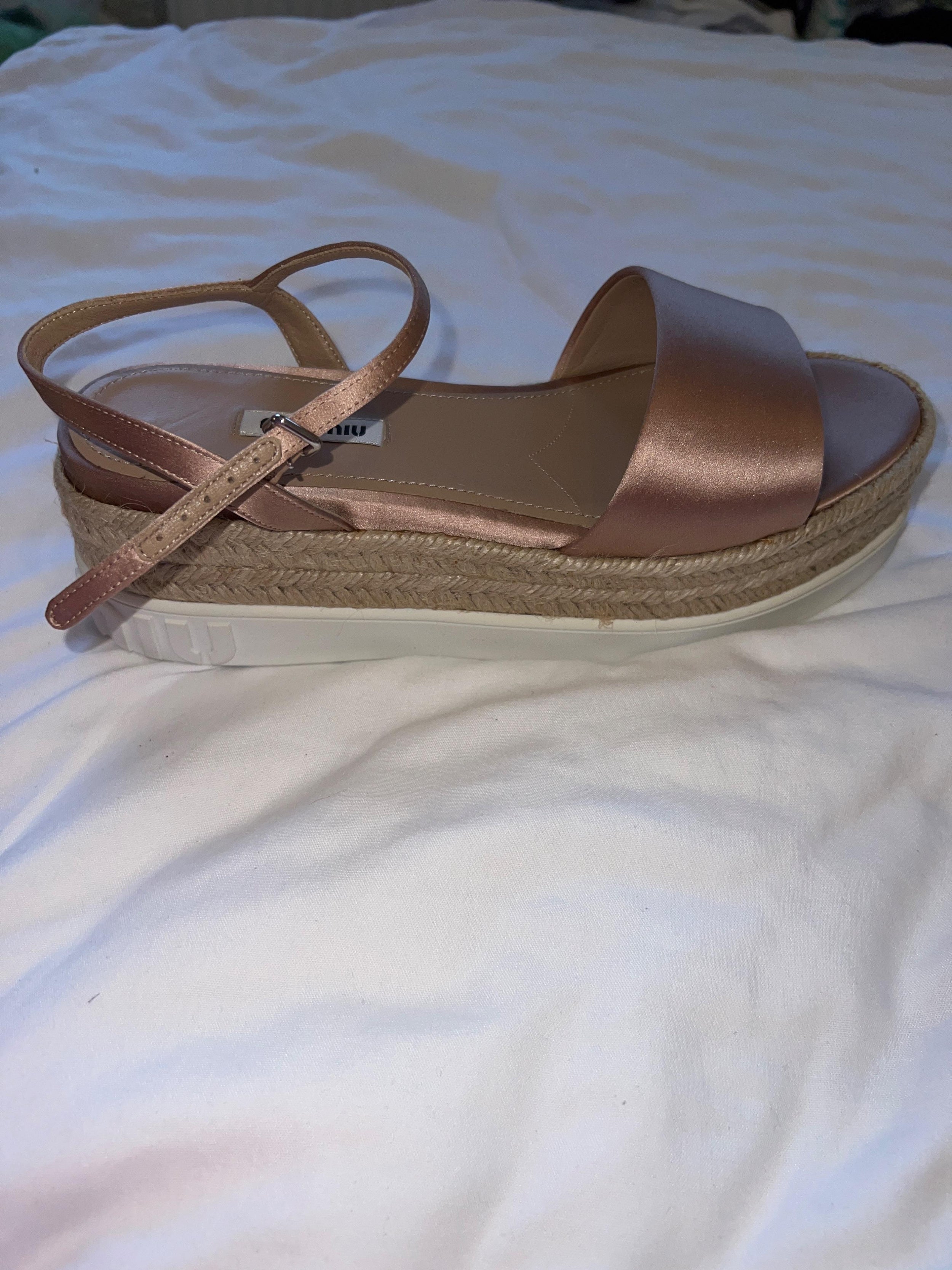 Miu Miu Platform Espadrille Sandals