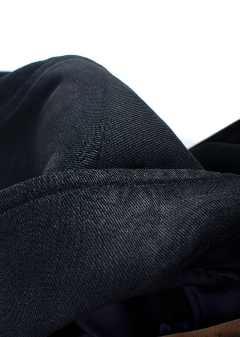 Torrente Navy Cotton Single-breasted Coat