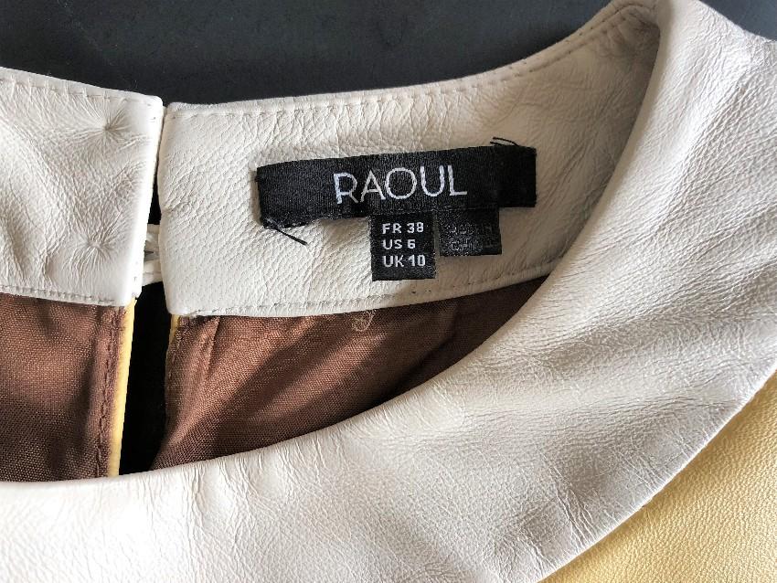 Raoul colorblock leather dress