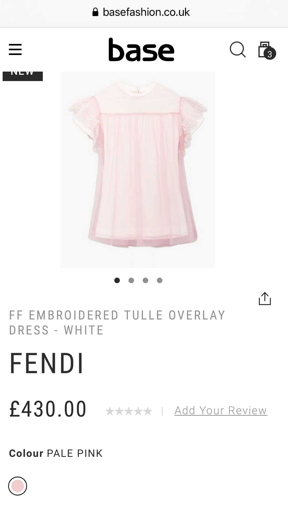 Kids 6Y Pink & White Tulle Dress