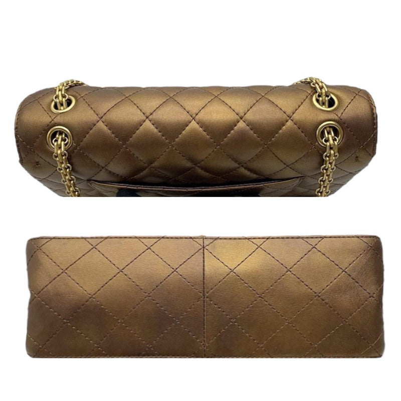 Chanel 2.55 Metallic Gold Reissue Double Flap Bag