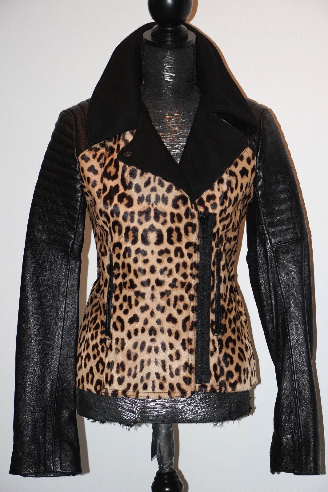 A.L.C. Lee Leopard Print Leather Jacket