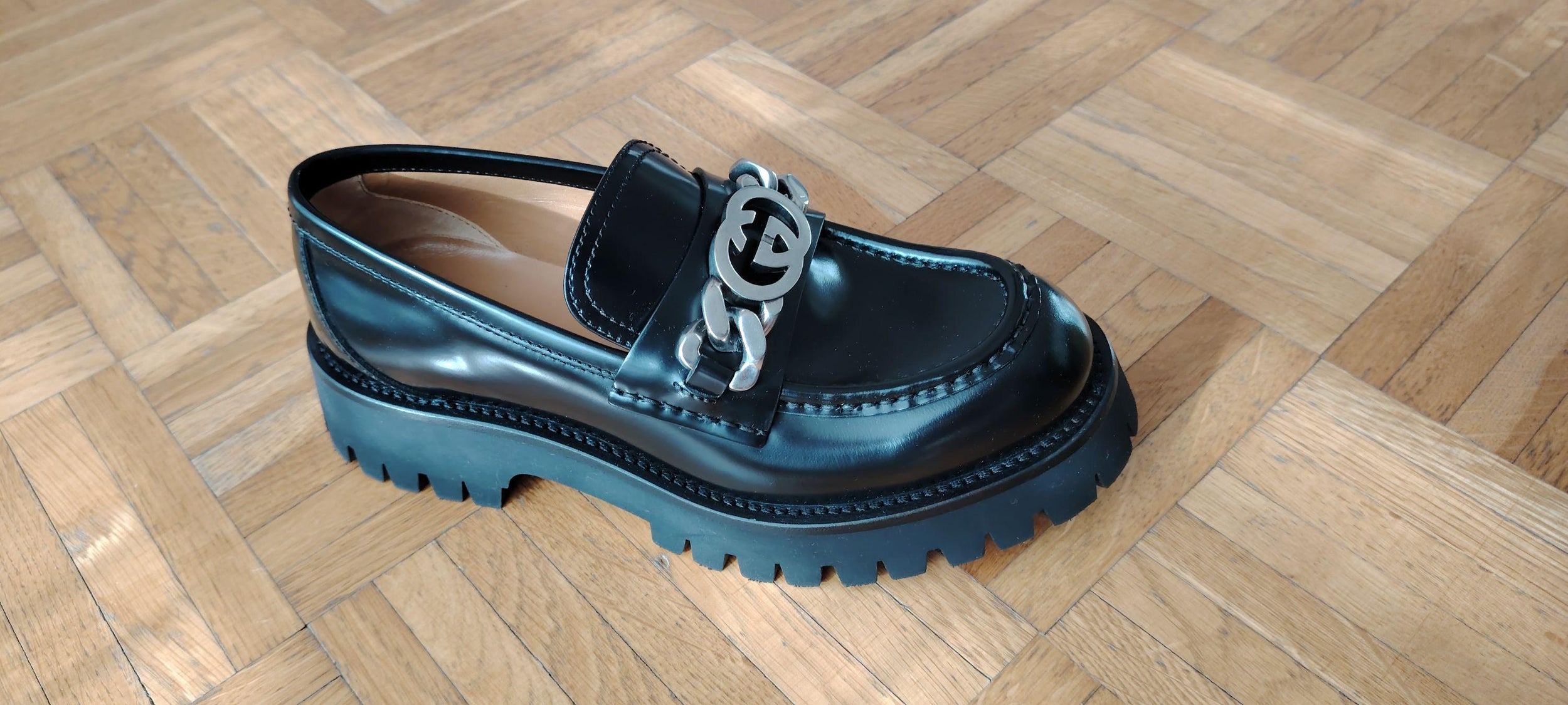 Gucci Black Leather Loafers