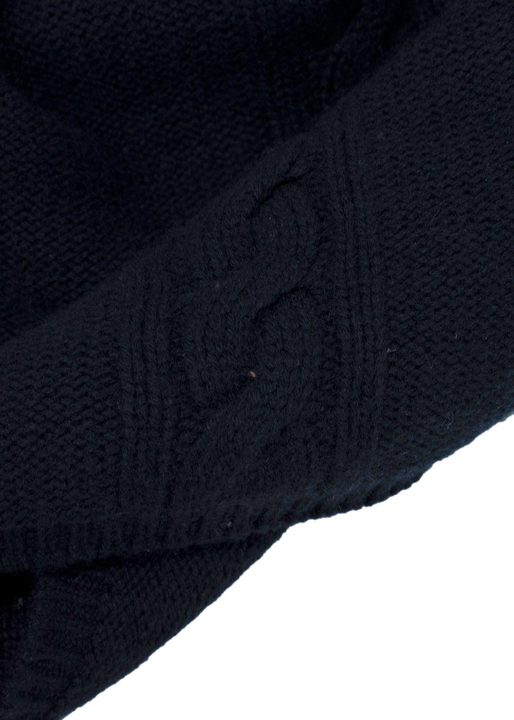'S Max Mara Navy Turtleneck Cashmere Sweater