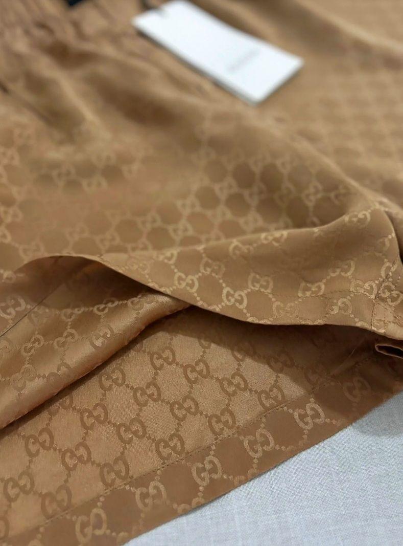Gucci GG Print Silk Shorts