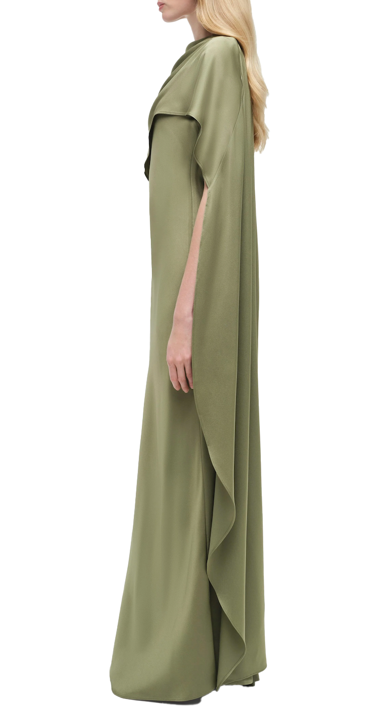 Simkhai Izel Satin Cape Gown