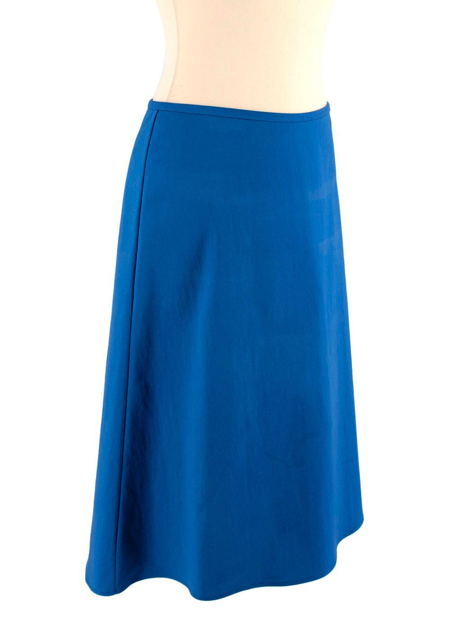 Blue A-line Slip Skirt