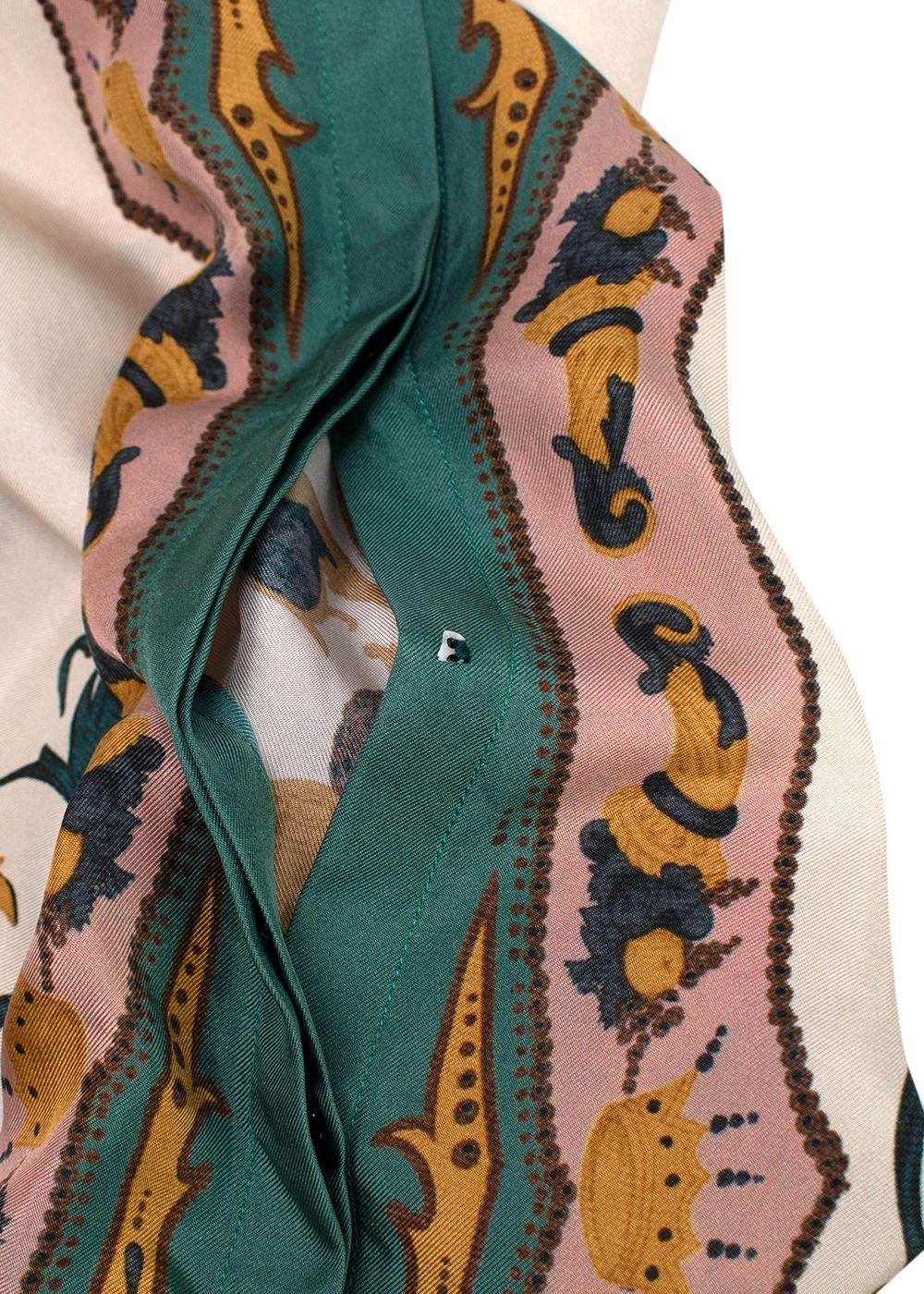 Etro Ivory Printed Silk Shirt