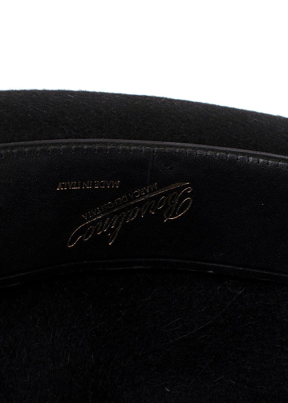 Borsalino Black Trilby Hat