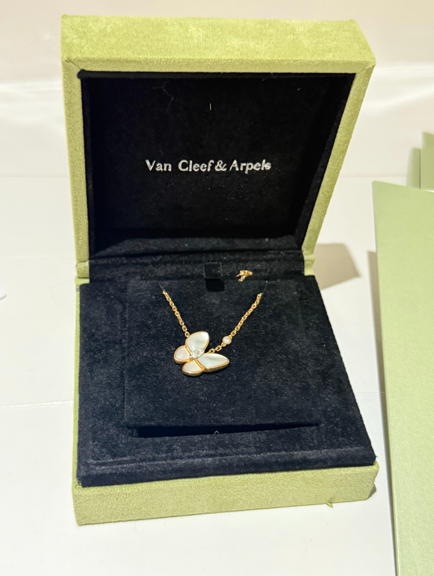 Van Cleef & Arpels Rose Gold Butterfly Pendant