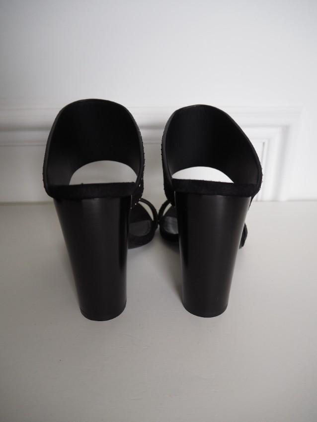 Saint Laurent Micro Studded Oak Mules