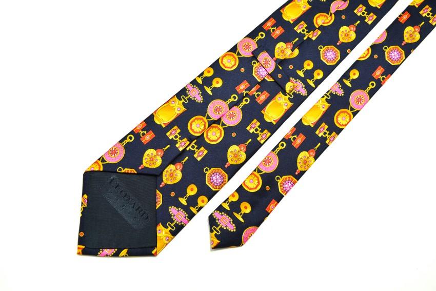 Leonard Paris Men's Printed Silk Tie