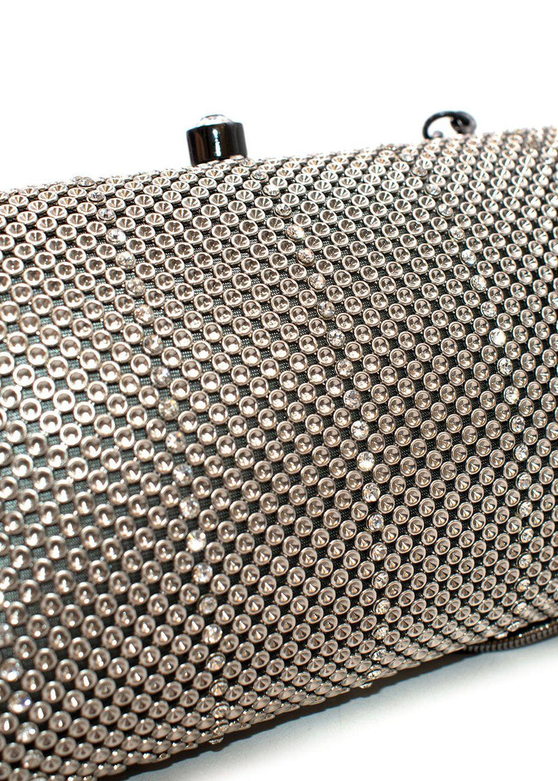 Dimple Mesh Clutch Pewter