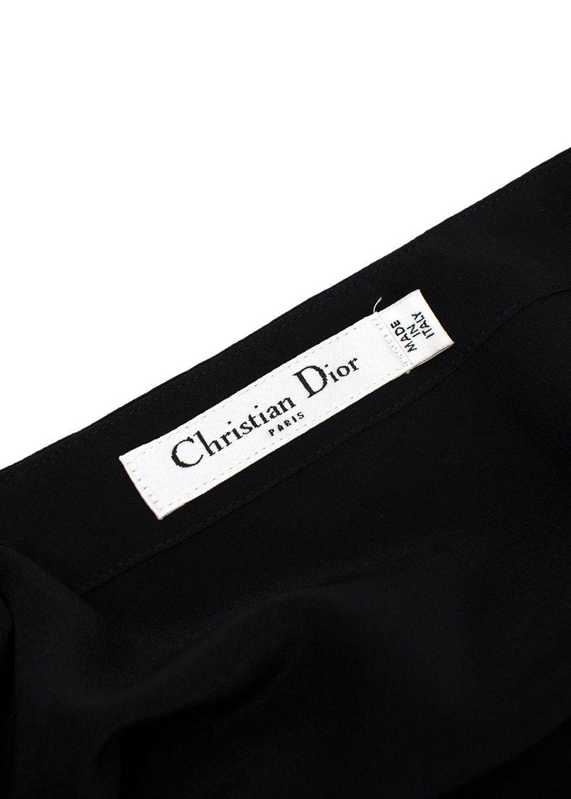 Christian Dior Pink Pleated Asymmetric Silk Skirt