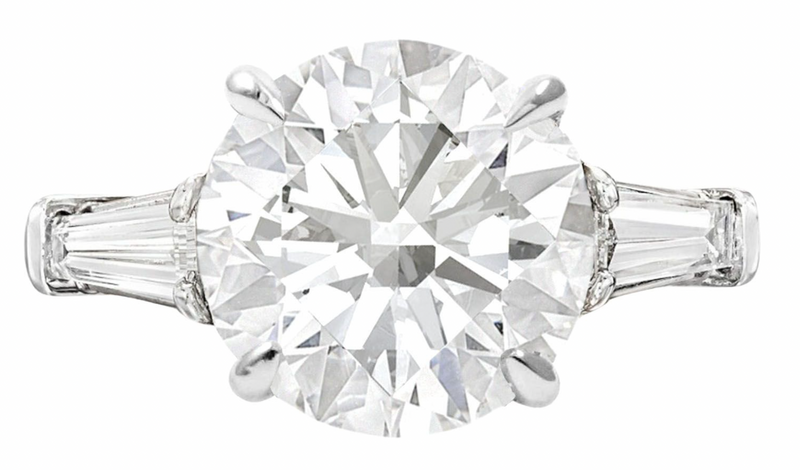 Verde 3ct IGI Certified Lab Grown Round Brilliant Cut Diamond Ring