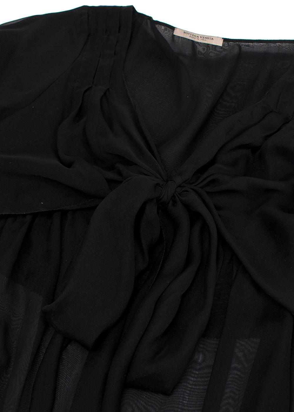Bottega Veneta Black Silk Blouse