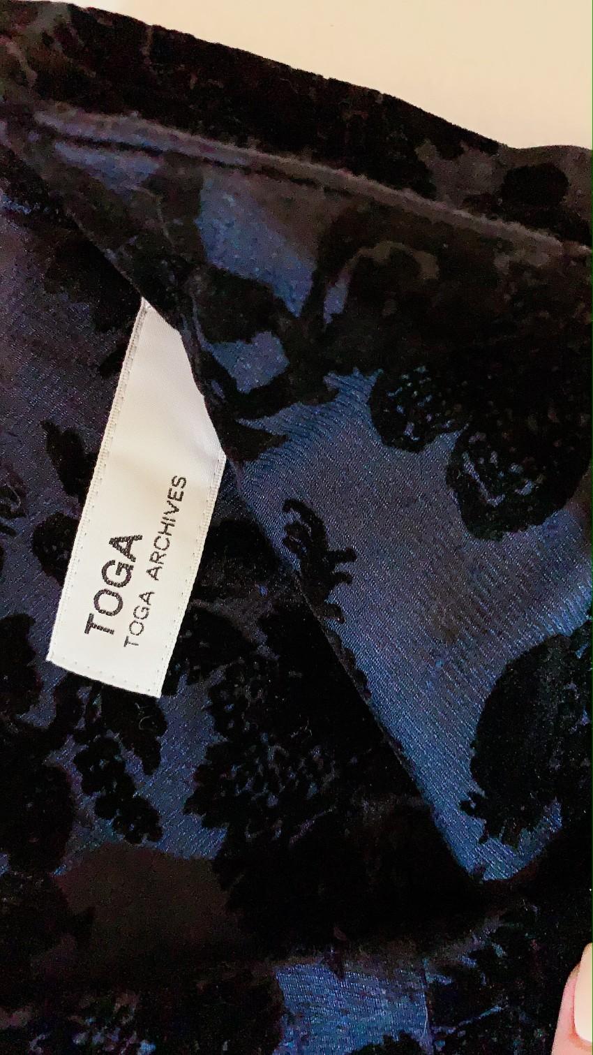 Toga Flocked Velvet Skinny Pants