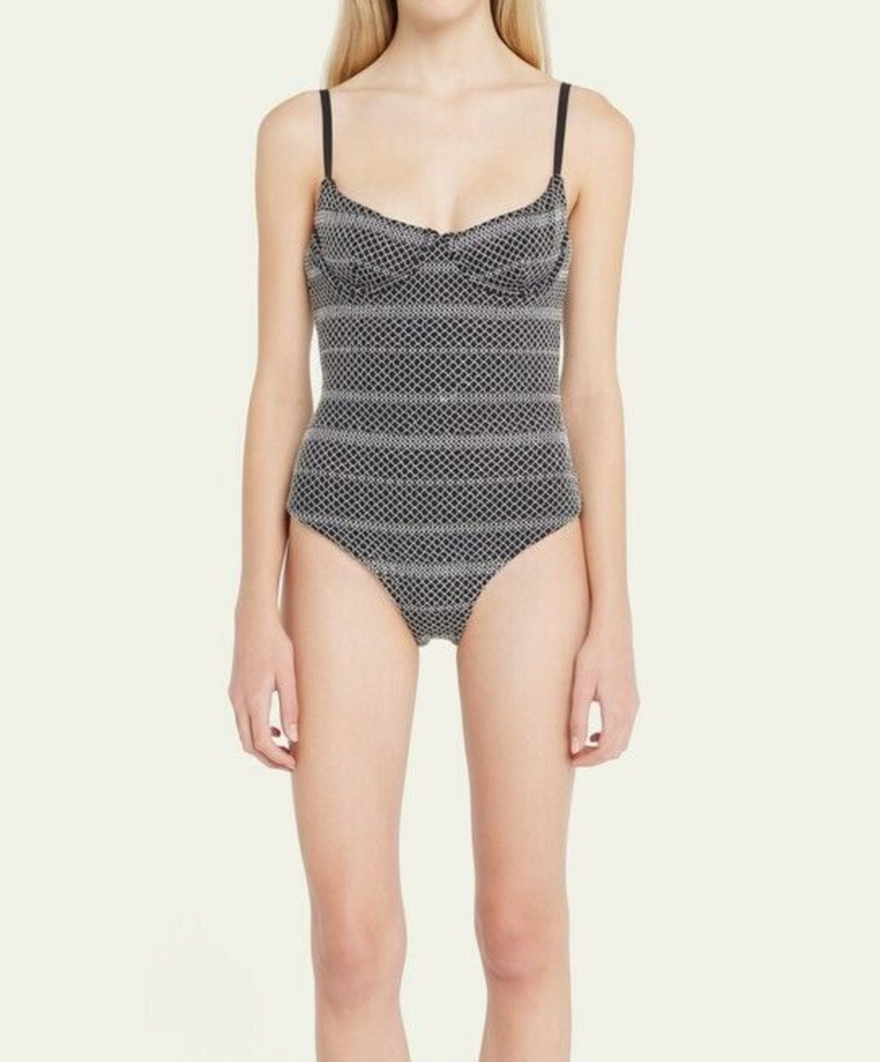 Sir The Label Francois Ruched One Piece Swimsuit
