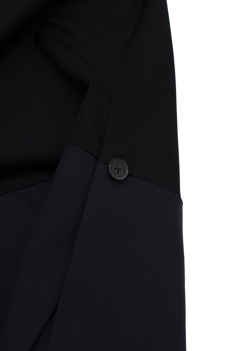 Black & Navy Wool Tunic