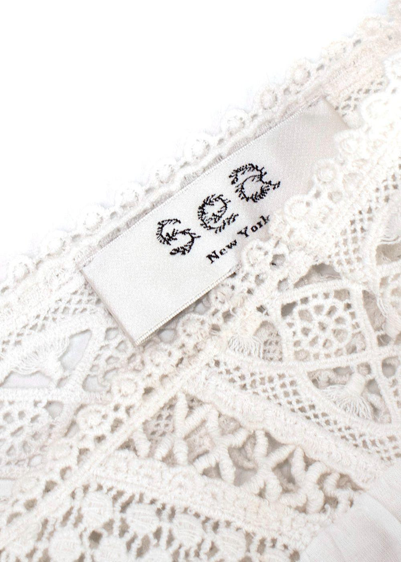 Sea New York White Guipure Mini Dress