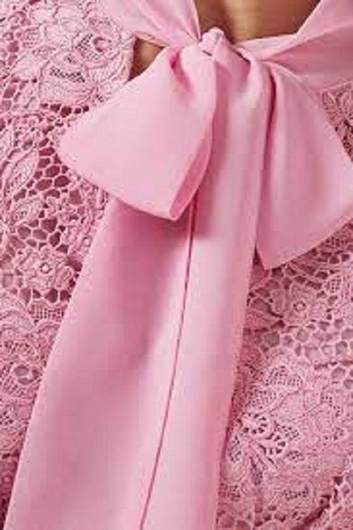 BNWT Self Portrait Pink Cord Lace Crossover Midi Dress UK 8