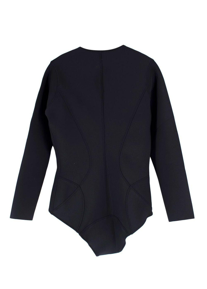 Lisa Marie Black 'The Farrah' Long Sleeve Maillot Bodysuit