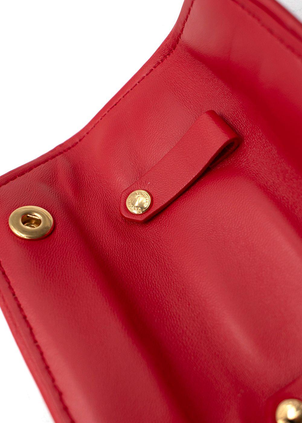 Burberry Bright Red Detachable Leather Lola Shoulder Pad