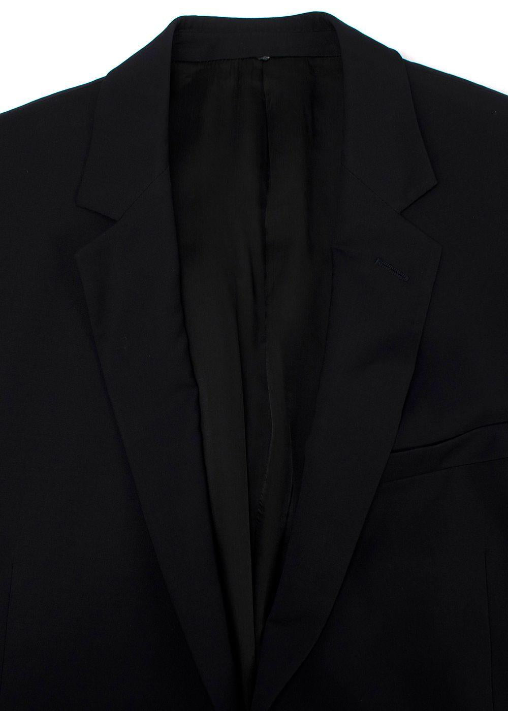 Dior Homme Black Single Breasted Wool Blazer