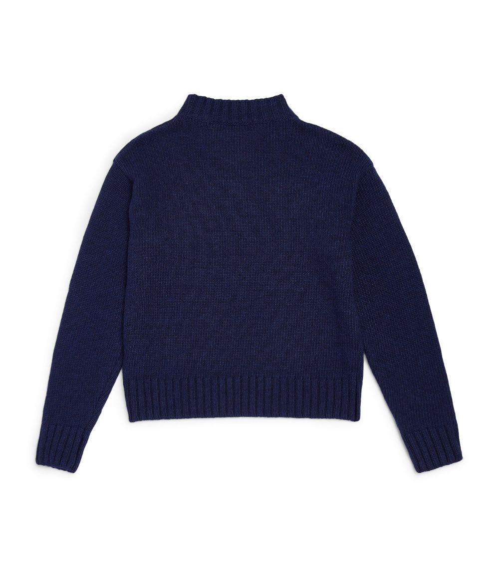 Ermanno Scervino Kids Navy Logo Patch Crew Neck Jumper