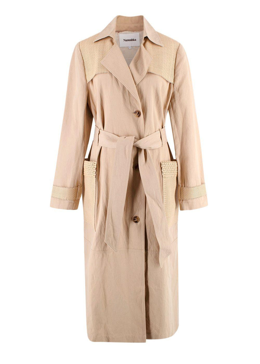 Nanushka Sand Alex Trench Coat