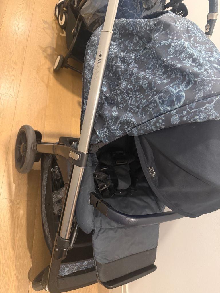 Dior Blue Oblique Dior Baby Stroller