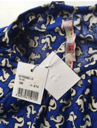 Bonpoint Kids Squirrel Print Blue Blouse