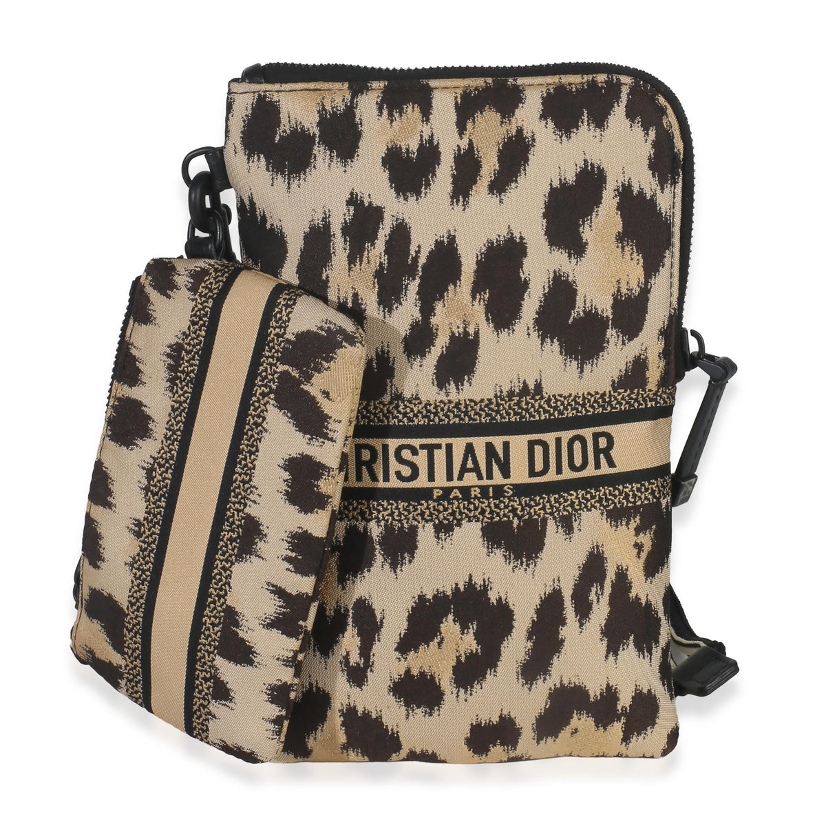 Christian Leopard Technical Fabric DiorTravel Pouch Set