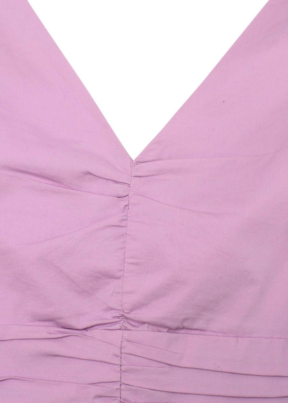 Staud Lavender  Gloria Stretch-Cotton Poplin Maxi Dress