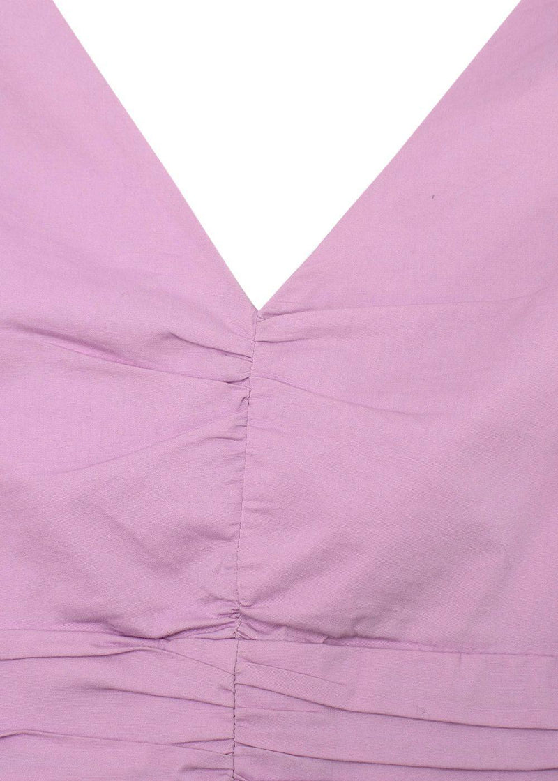 Staud Lavender  Gloria Stretch-Cotton Poplin Maxi Dress