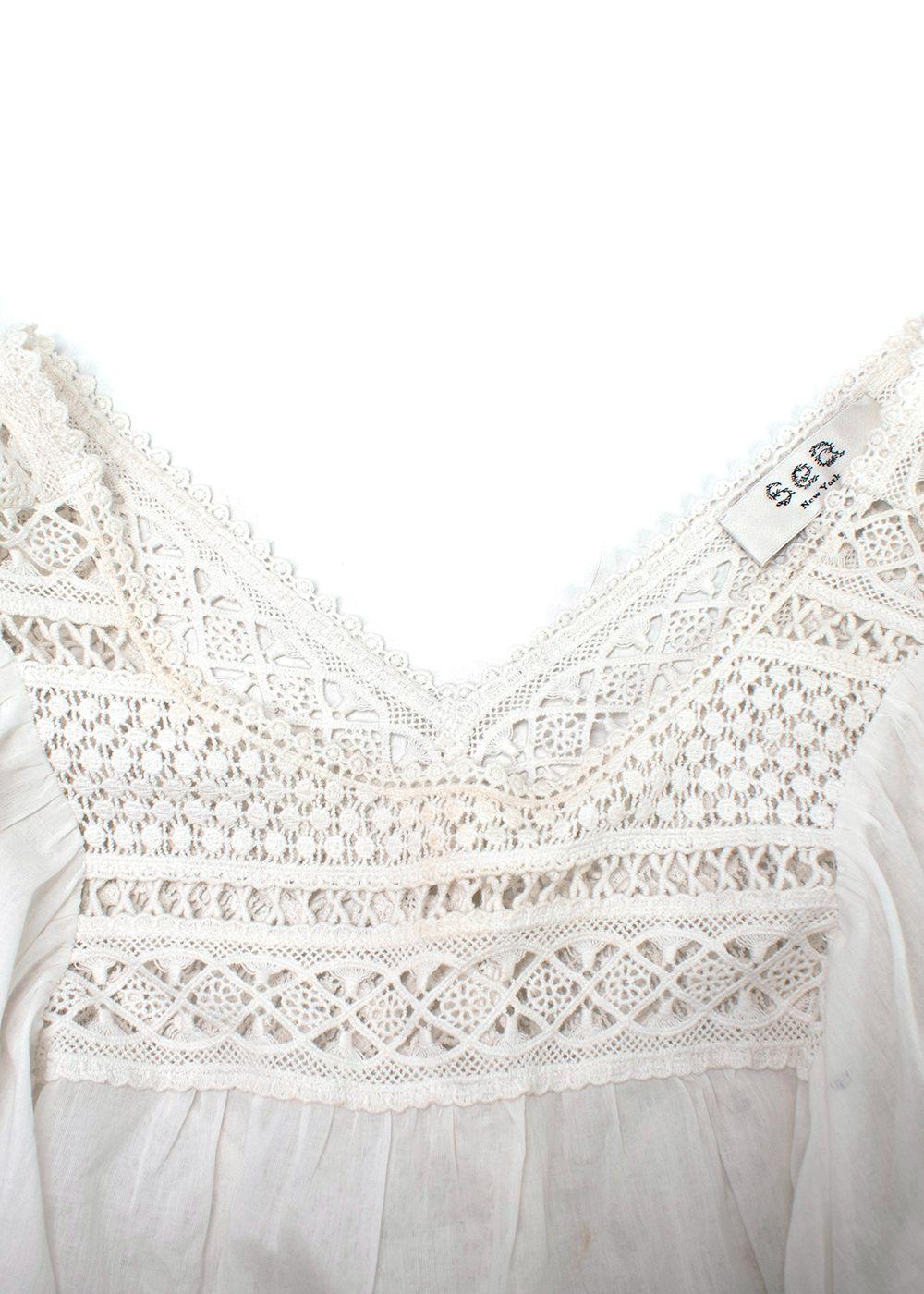 Sea New York White Guipure Mini Dress