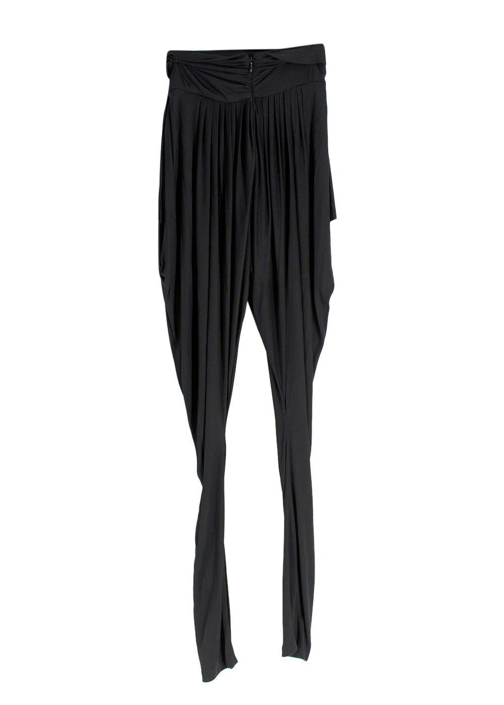 Alexander McQueen Black Silk Blend Harem Pants
