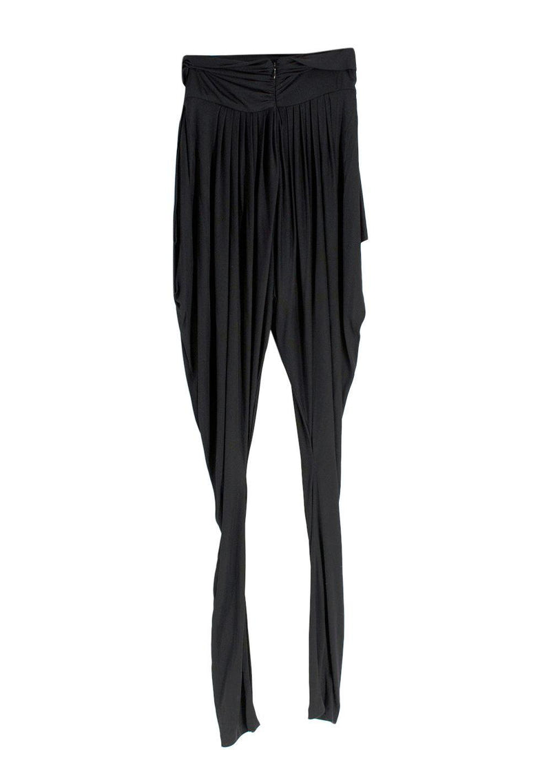 Alexander McQueen Black Silk Blend Harem Pants