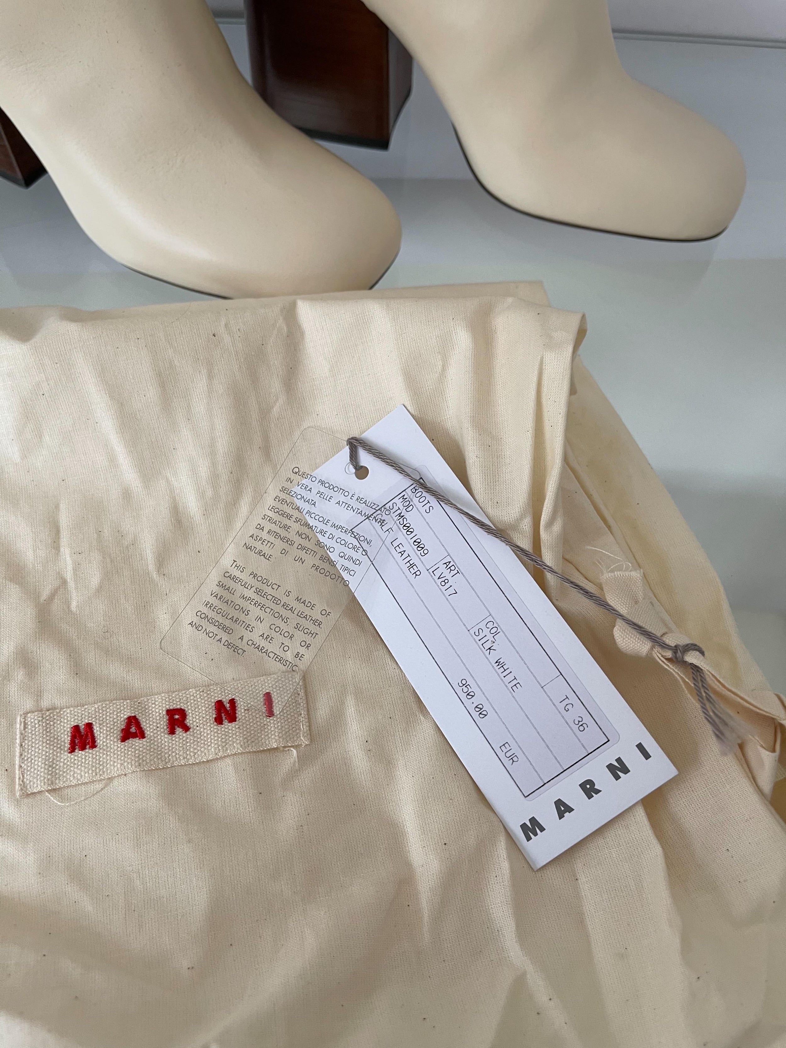 Ivory Leather OTK Boots