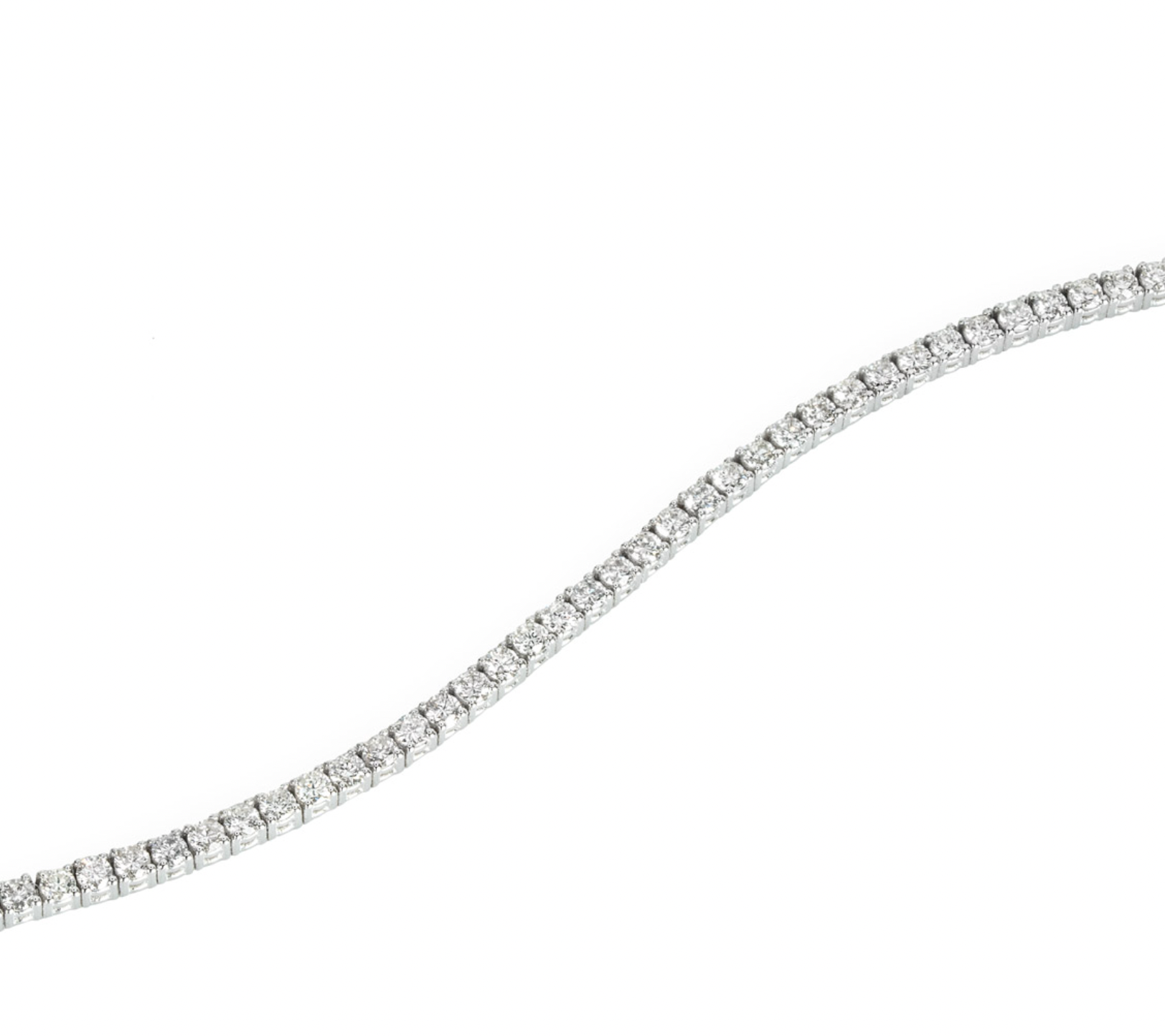 18ct white gold & white diamond Tennis bracelet TDW 2.03ct