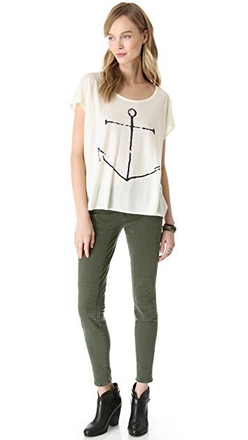 J Brand Khaki Green Roz Moto Skinny Jeans