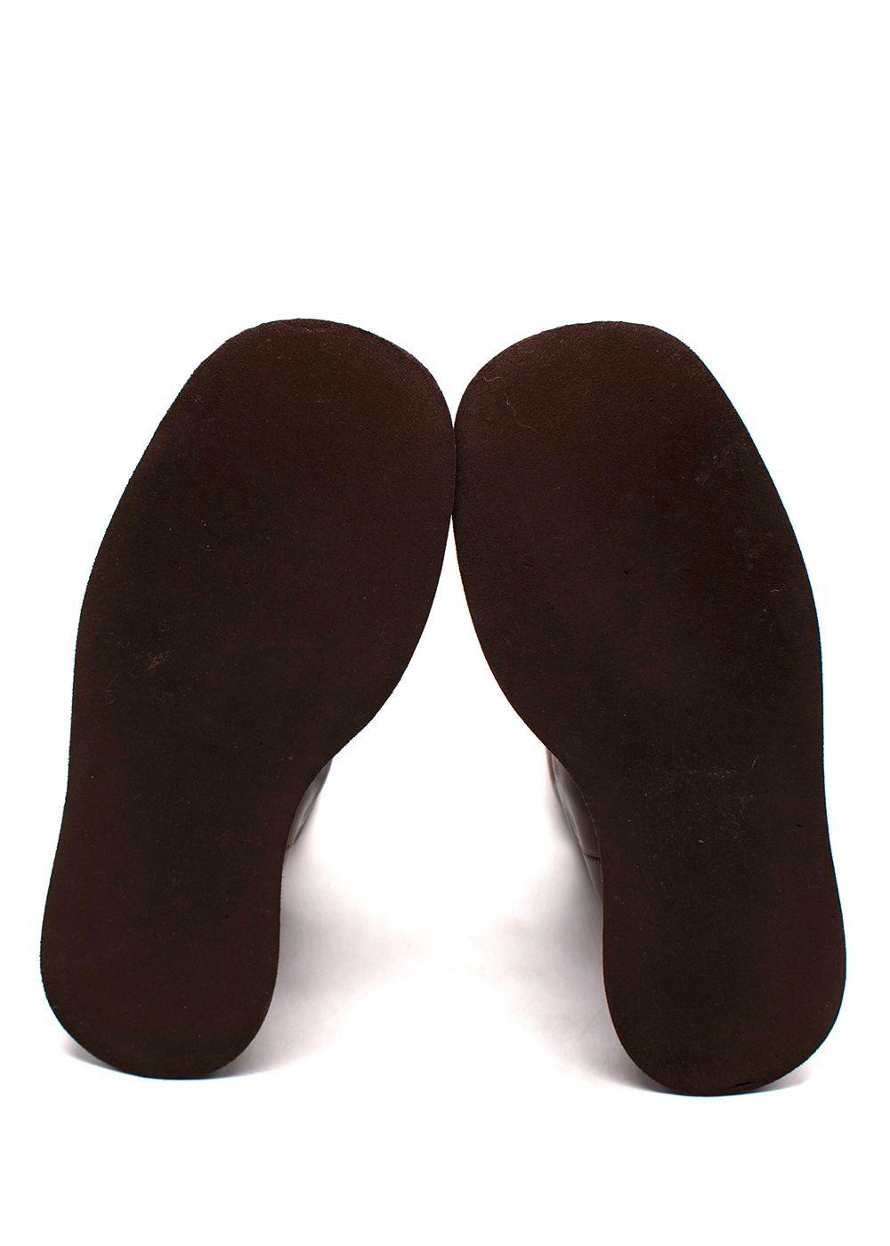 Gia Borghini Chocolate Brown Rosie Leather Boots