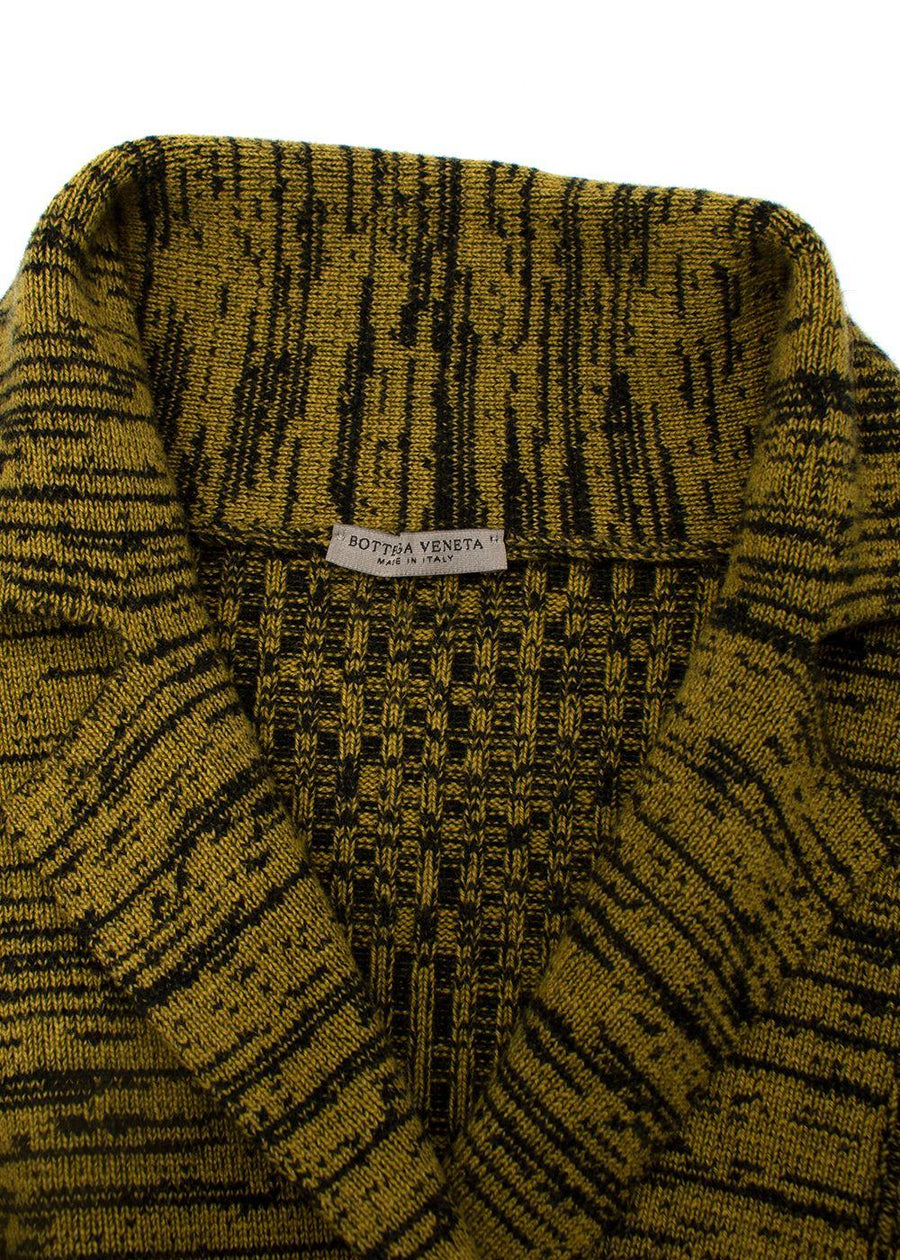 Bottega Veneta Yellow & Black Marl Knit Cardigan