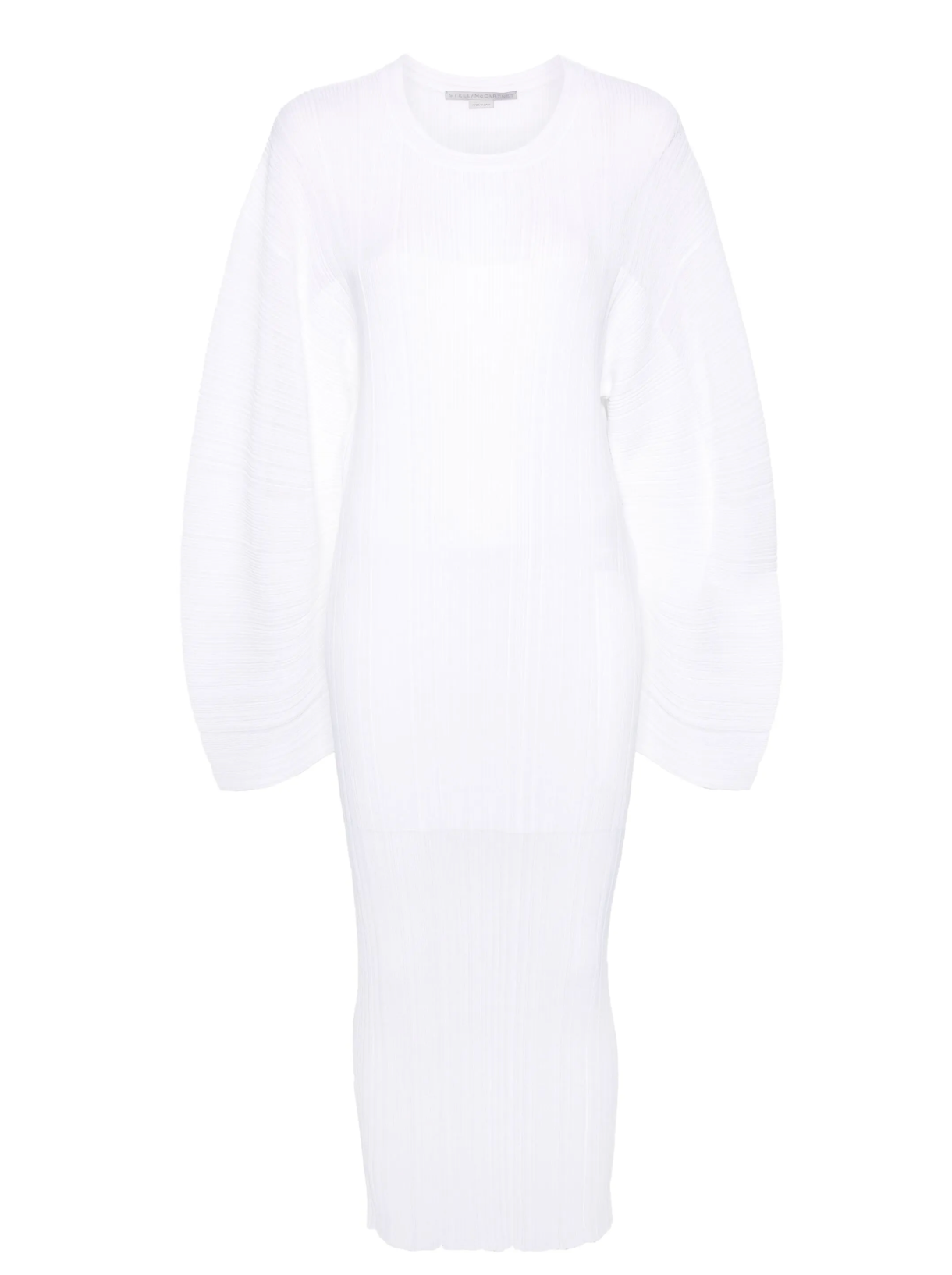 Stella McCartney Plissé Fine-knit Midi Dress